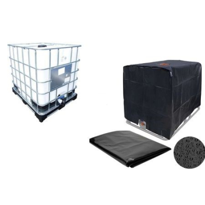 Zbiornik IBC Reco 1000l + pokrowiec IBC czarny 1000l